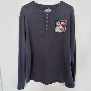 Red Jacket NY Rangers Long Sleeve Henley Size XL